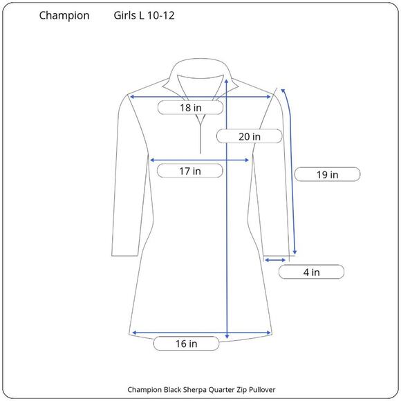 C9 Champion Girls' Black Sherpa Fleece Quarter Zip Pullover - Size Large - NWT - Picture 2 of 7